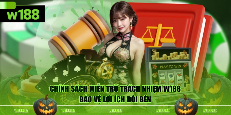 Miễn trừ trách nhiệm 1 Chính sách miễn trừ trách nhiệm W188 bảo vệ lợi ích đôi bên